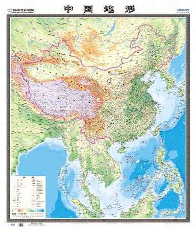 最新竖版中国地形图，自然之美与地理特色的全景揭示